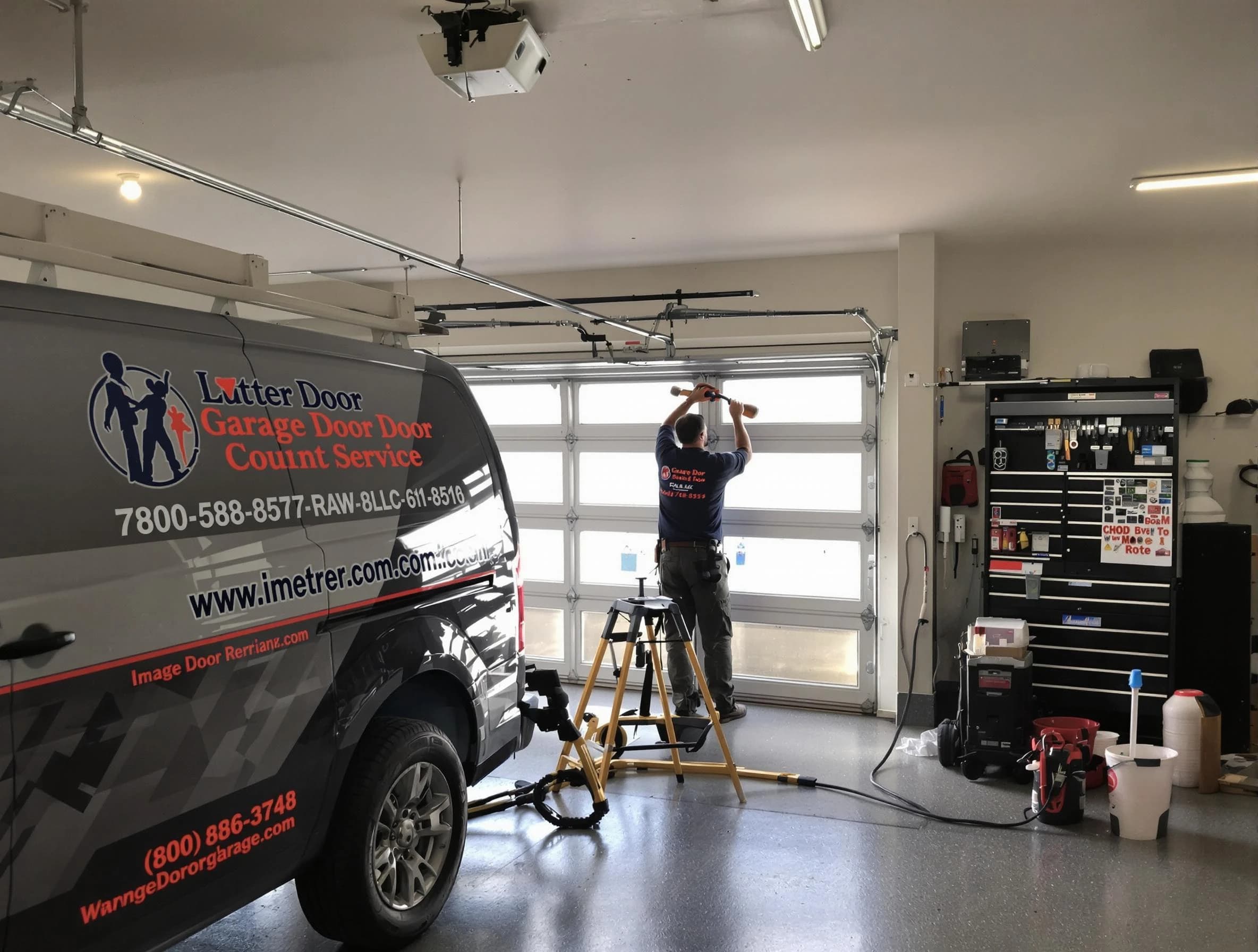 Harrisville Garage Door Repair rapid response team performing same-day repair in Harrisville