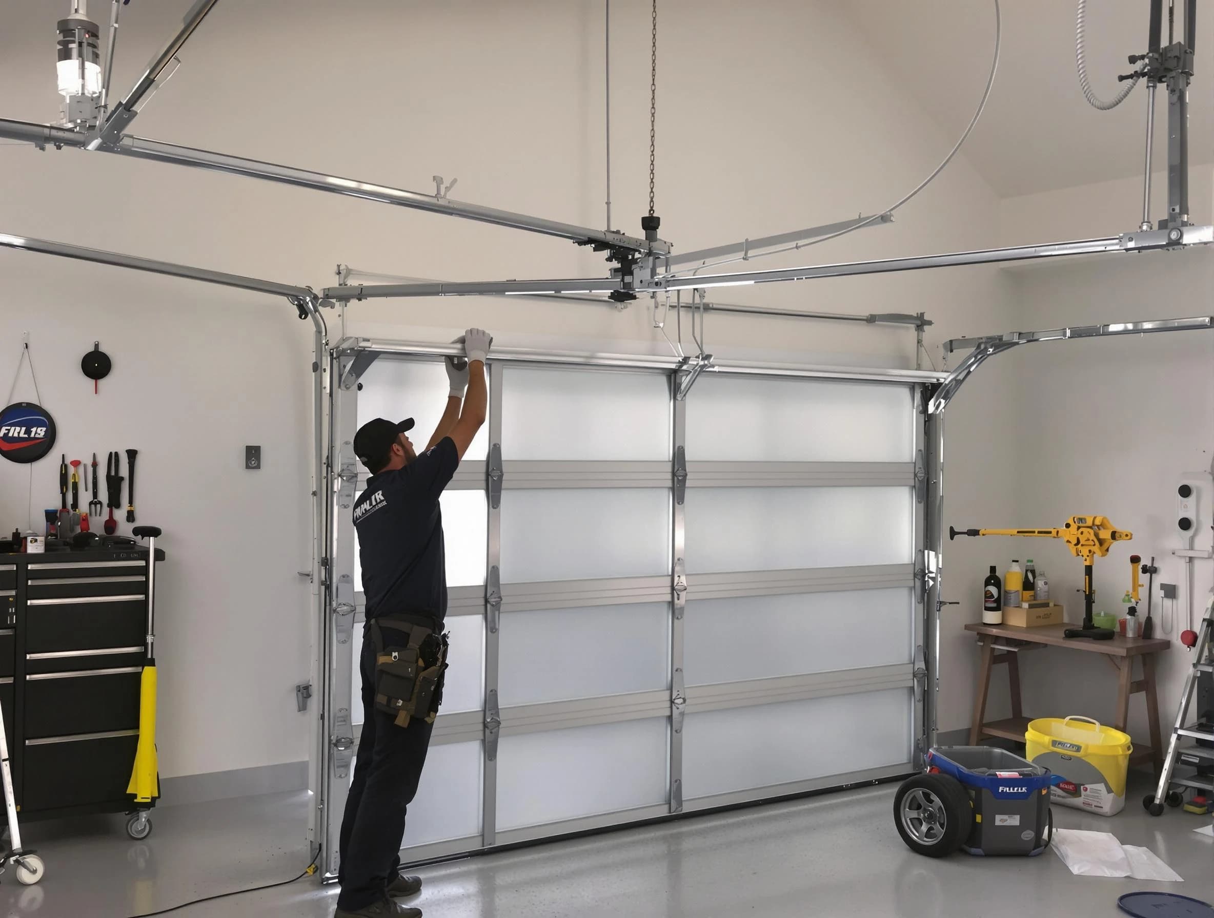Harrisville Garage Door Repair certified team performing precision garage door installation in Harrisville