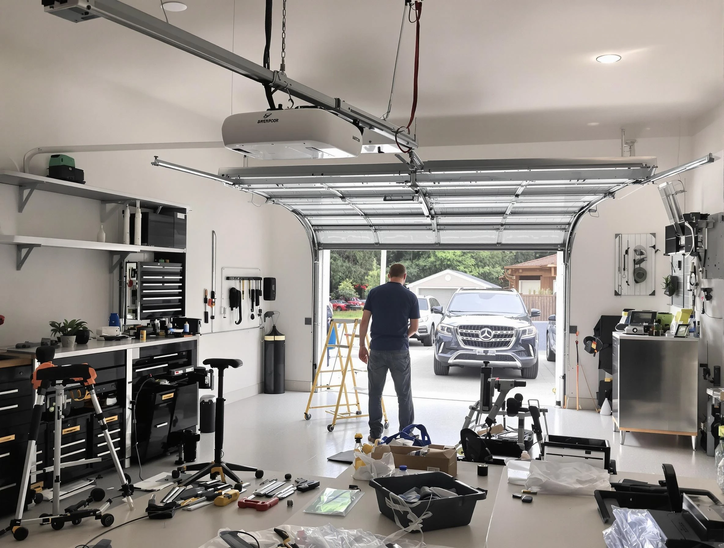 Garage door opener installation by Harrisville Garage Door Repair in Harrisville