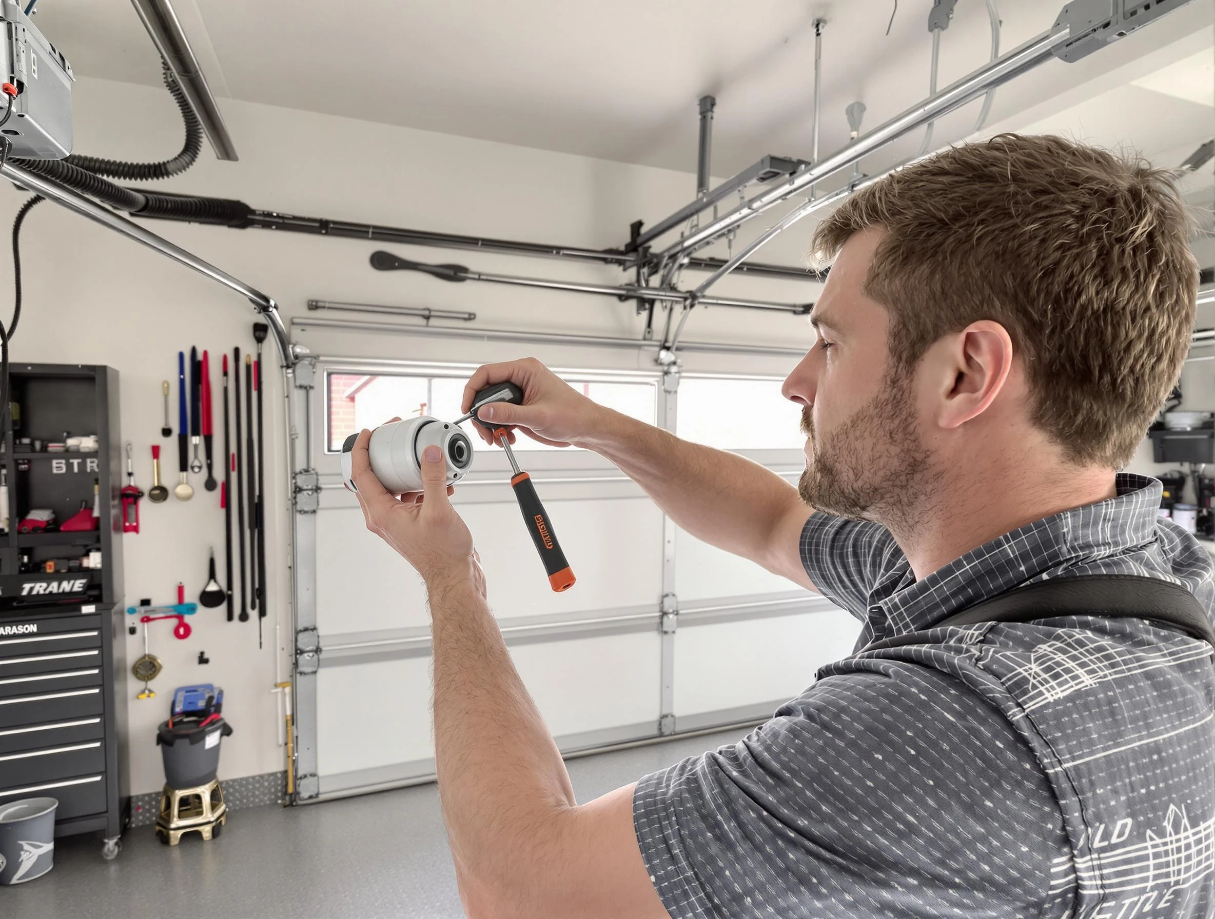 Garage door opener repair service by Harrisville Garage Door Repair in Harrisville